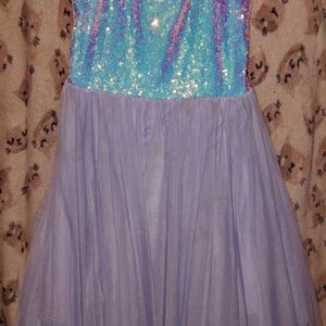 Cat & Jack Light Blue Dress with Sequin Detail